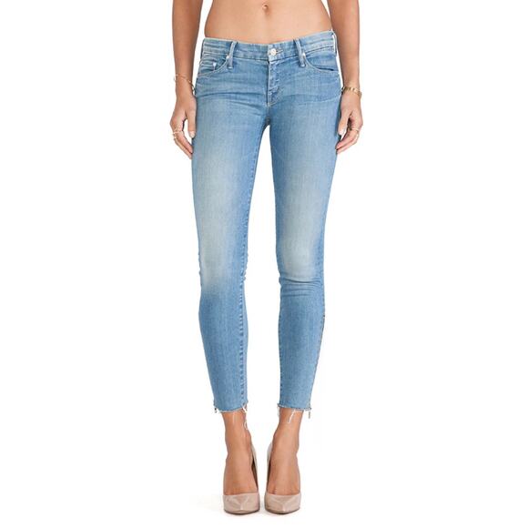 MOTHER The Looker Zip Fray Low-Rise Skinny Jeans in Home Sweet‎ Home Size 25 - Picture 1 of 11